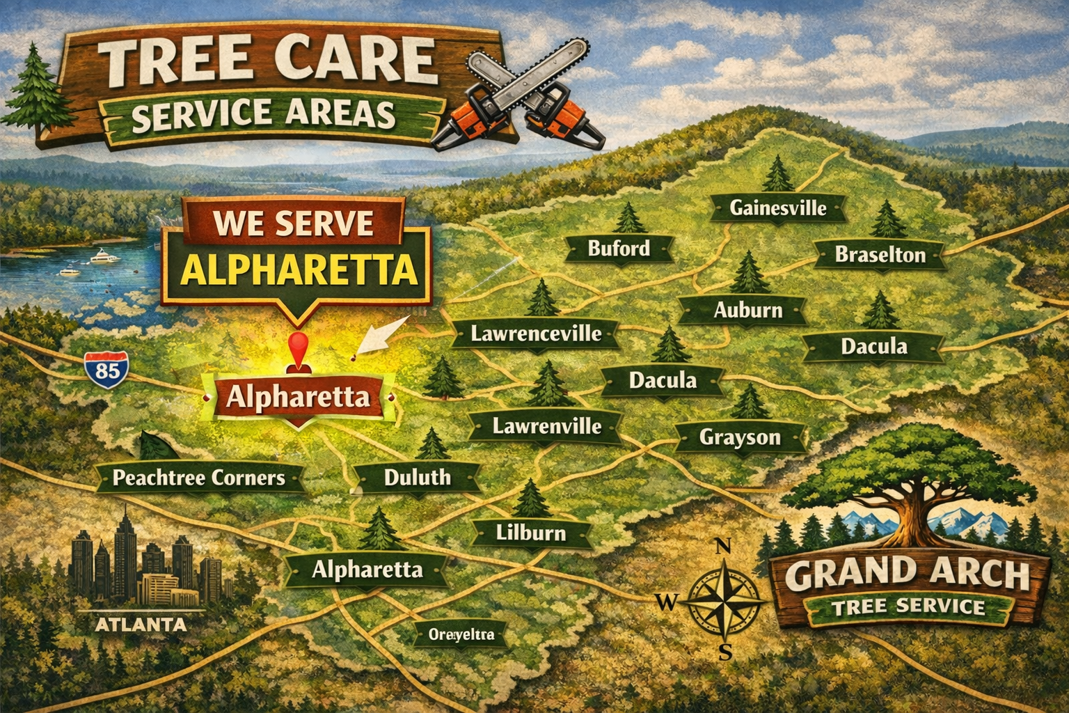 Tree care service areas in Georgia copy